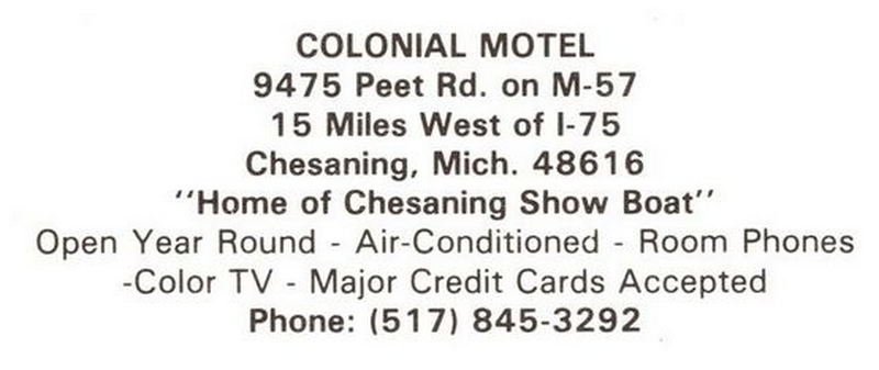 Colonial Motel - Vintage Post Card